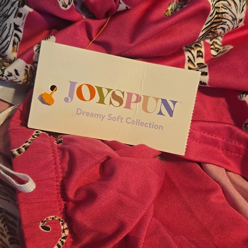 XL Womans Pink Pajamas with Tiger Print - Picture 6 of 6